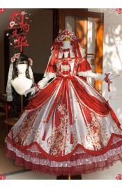 Elpress Zhuozhuo Qihua Bridal One Piece(Reservation/3 Colours/Full Payment Without Shipping)